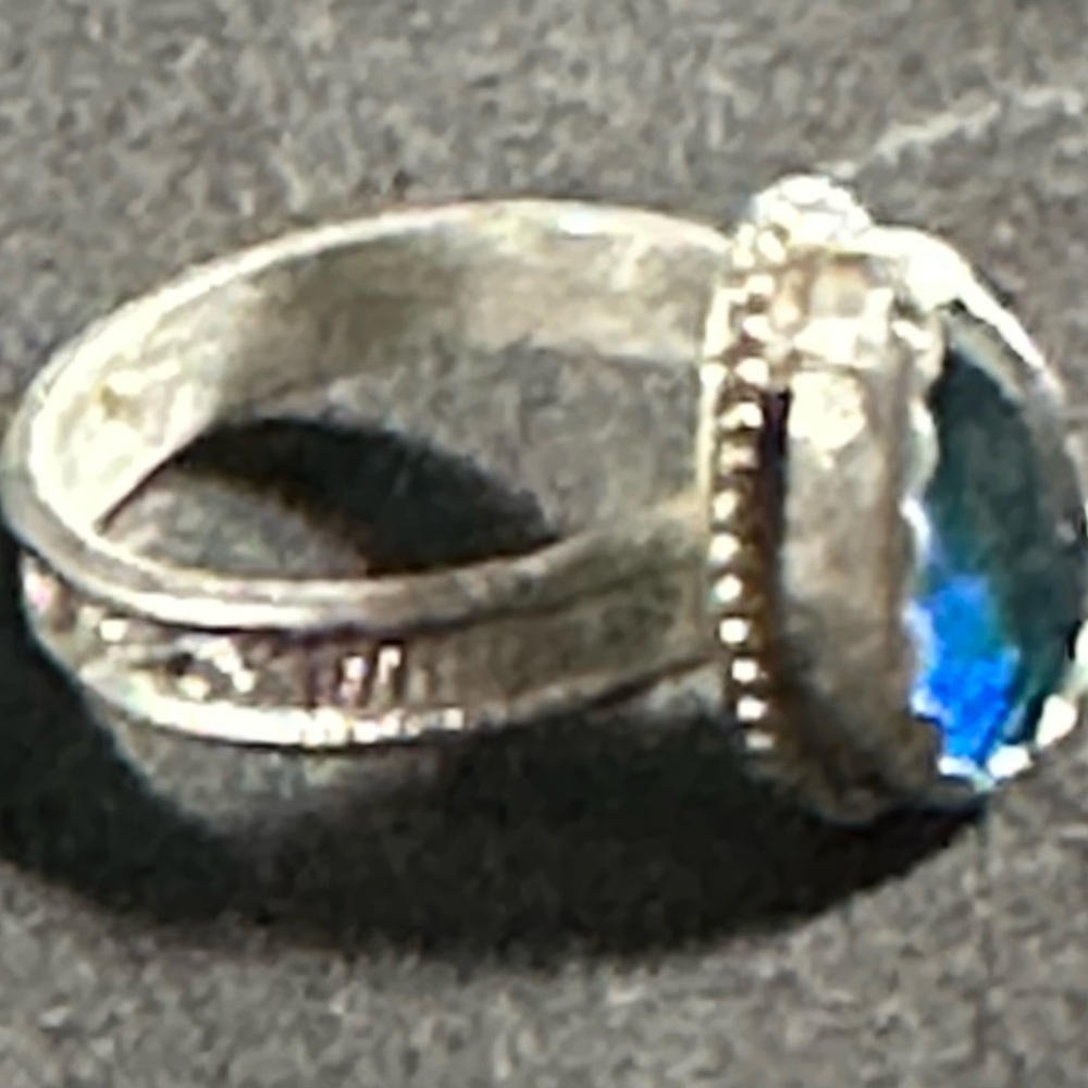 Aurora Opal Sterling Silver Ring - image 3